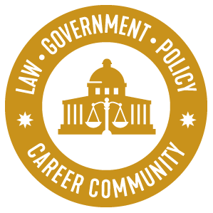 Law, Government, and Policy career community graphic