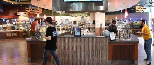 Food service area in Cowan Dining Commons