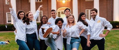 Centre Residence Assistants in front of Old Centre