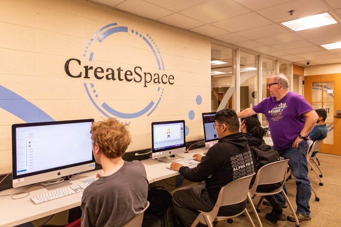 The new CreateSpace is, a lab where students, faculty and staff can work on projects using equipment and software that may not be available to them elsewhere.  