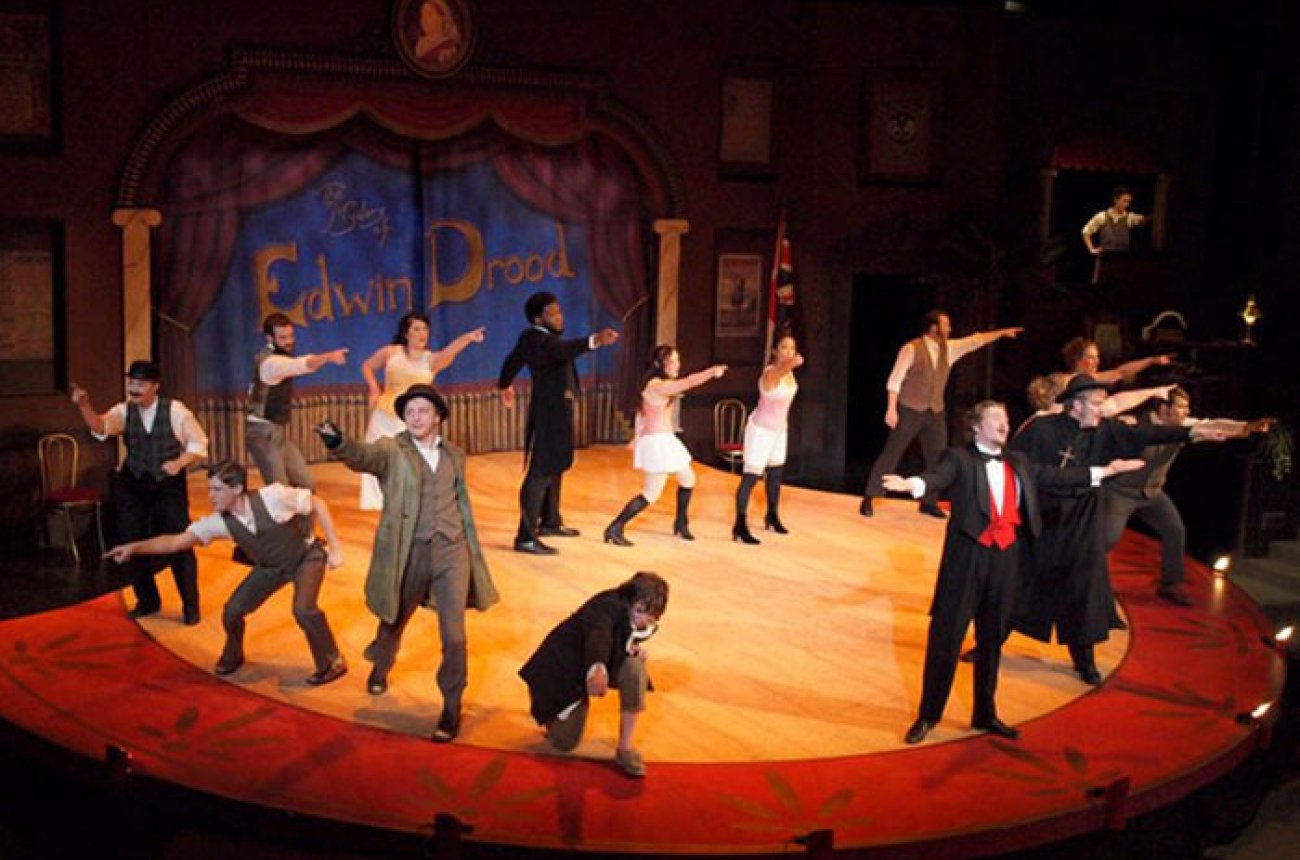 Student theatre performers on stage