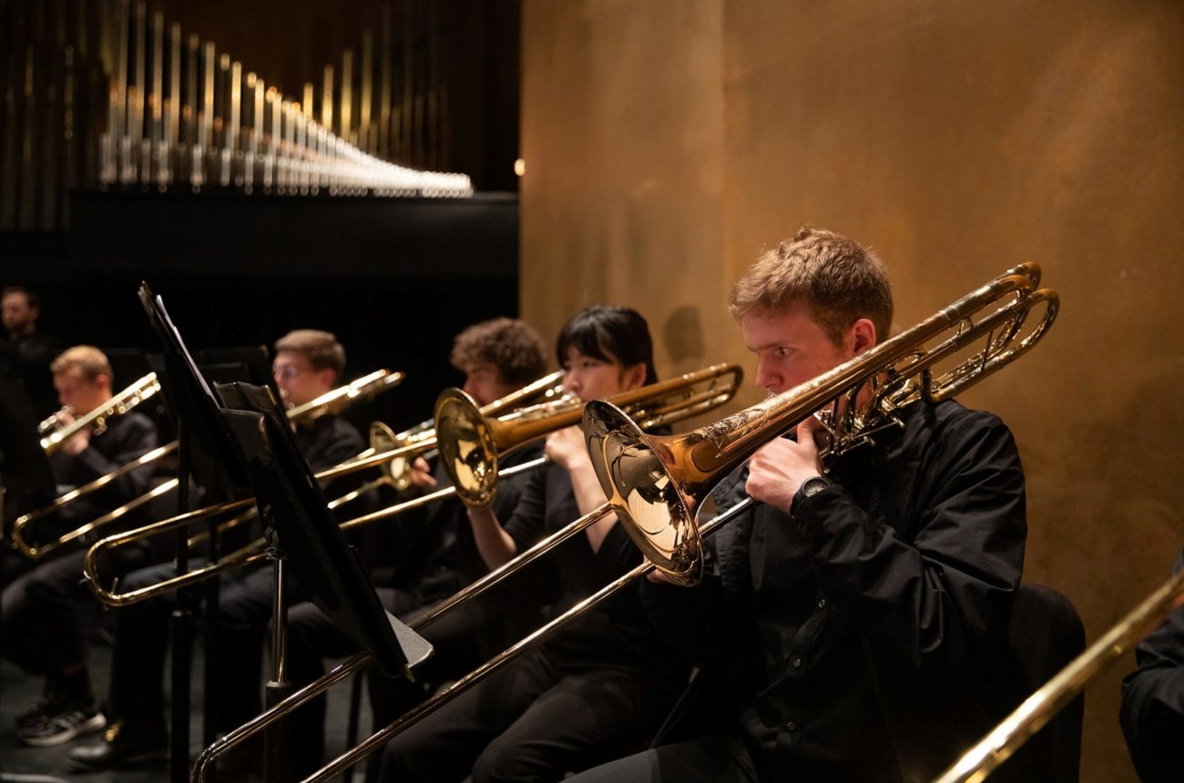 The horn section of the Centre orchestra
