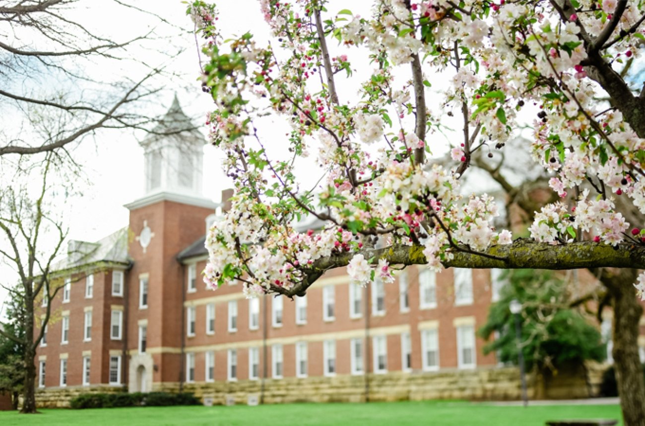 Exterior of Breckenridge dorm on campus