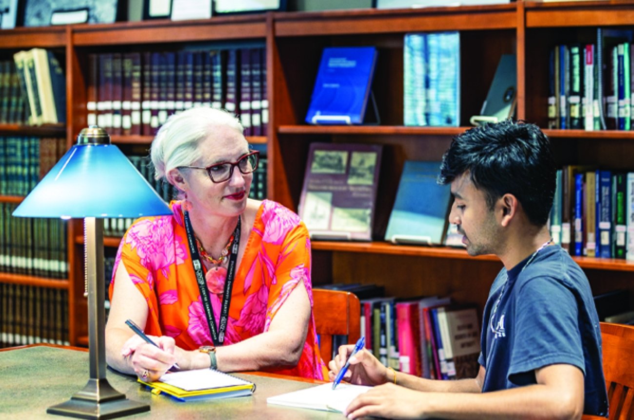 Student listening to Karen Tubb as a success coach