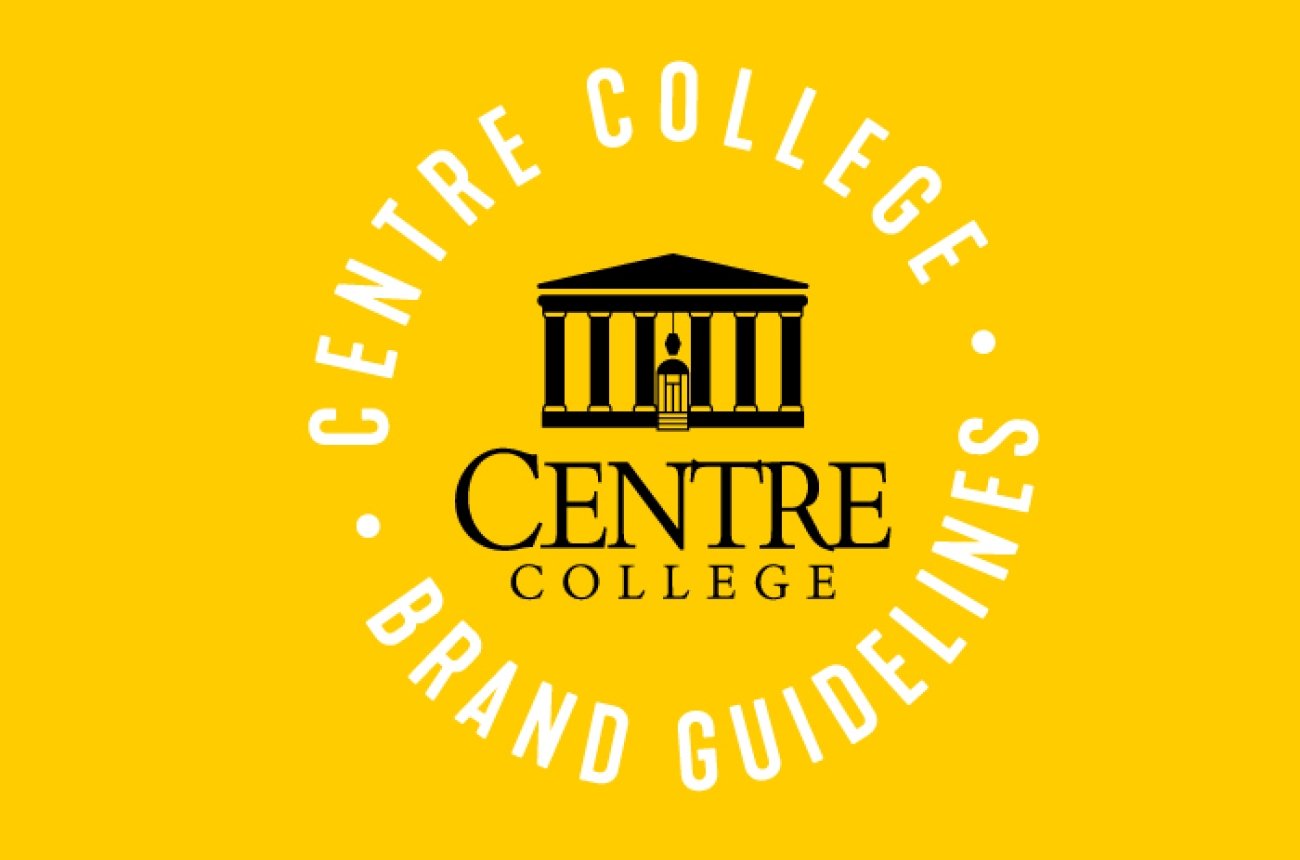 Brand Guidelines text with Centre Logo