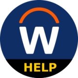 Workday logo with text "help" on the bottom of the circle