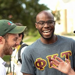 Students enjoying a campus event