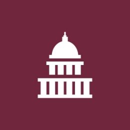 Maroon and white building icon