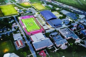 Aerial view of campus
