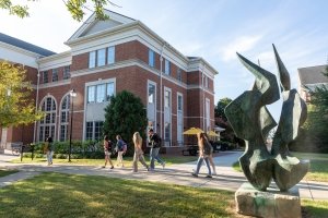 Students walk to class at Centre College.