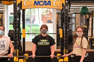 Header image: Centre students led a “gym takeover” on Saturday, April 10 as part of the Centre Body Project, with a goal of improving self-image. This type of student-led initiative is what Centre counseling hopes will grow with JED Campus. Photo by Matt Ballard.