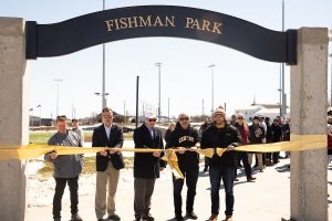 First Pitch Ceremony at Fishman Park
