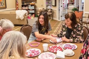 Students in Professor Sarah Murray's Leadership: An Act of Service course spent time at Morning Pointe Senior Living Center.