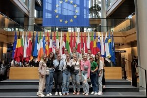 Centre College students visited the European Parliament in Strasbourg, France, as part of their "Economics of Business" summer study abroad course.