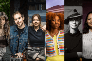 A collage of all 6 John C. Young Research potraits.