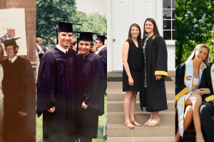 Collage of all four couples at their Centre Commencements.