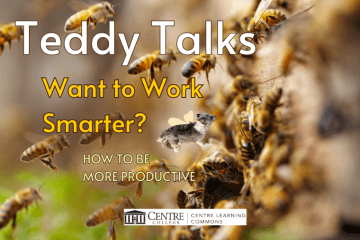 CLC Teddy Talk event with a photo of bees