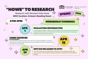 Howe to research details of dates and research topics that will be presented during workshops