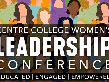 Womens leadership conference wordmark with illustration of women