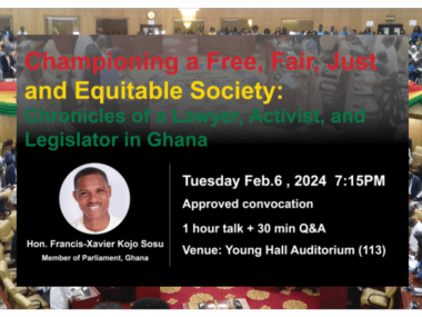 Hon. Sosu Convocation