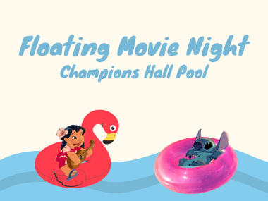 image of Lilo and Stitch floating on tubes