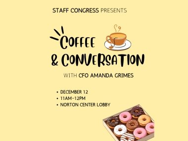 Text and images details of Coffee and Conversation event