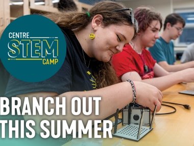 photo of students participating in STEM activity