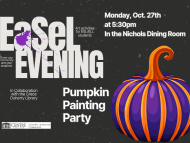 CLC EaSeL Evening event to paint pumpkins
