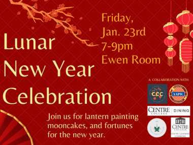 Lunar New Year Celebration and Collaboration, Friday, January 23rd, 7-9pm in the Ewen Room