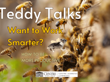 CLC Teddy Talk event with a photo of bees