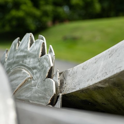 close up image of The Rip sculpture