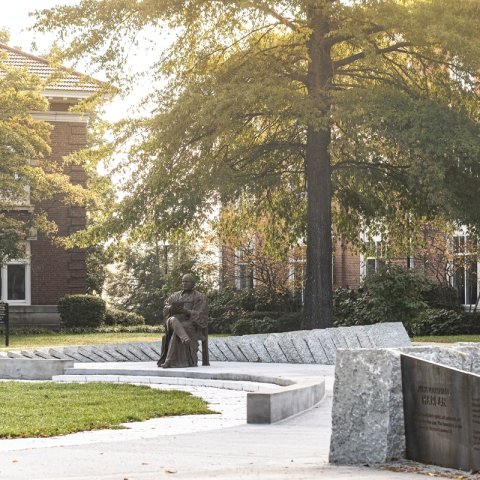 John Marshall Harlan statue and sidewalks around statue