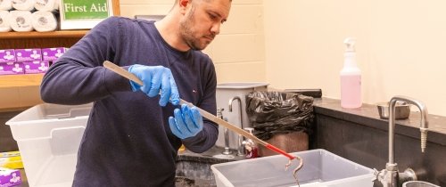 Centre College Biology classes go face-to-face with venomous reptiles