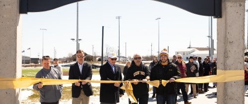 First Pitch Ceremony at Fishman Park