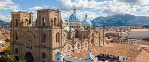 cathedral of the Immaculate Conception aerial view Cuenca Ecuador