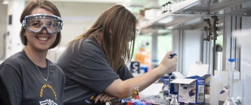 Caroline Hedlock Centre student participating in a lab