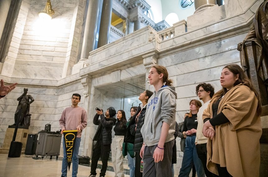 Centre students trade spring break revelry for hands-on civic