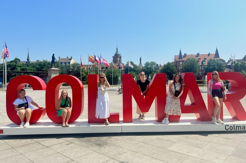 Students in the summer study abroad course &quot;Economics of Tourism&quot; studied and visited sites around Strasbourg, France.