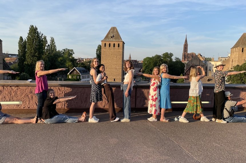 Students in the summer study abroad course &quot;Economics of Tourism&quot; studied and visited sites around Strasbourg, France.