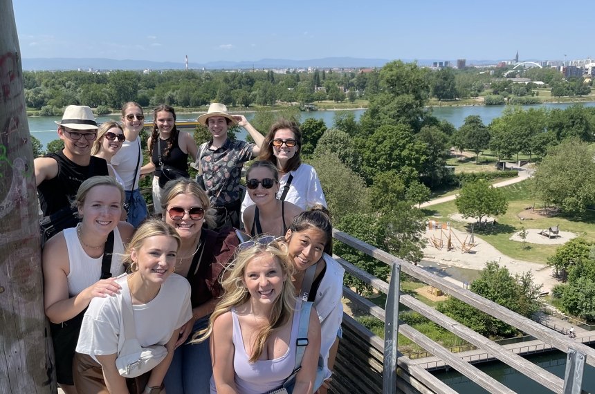 Students in the summer study abroad course &quot;Economics of Tourism&quot; studied and visited sites around Strasbourg, France.