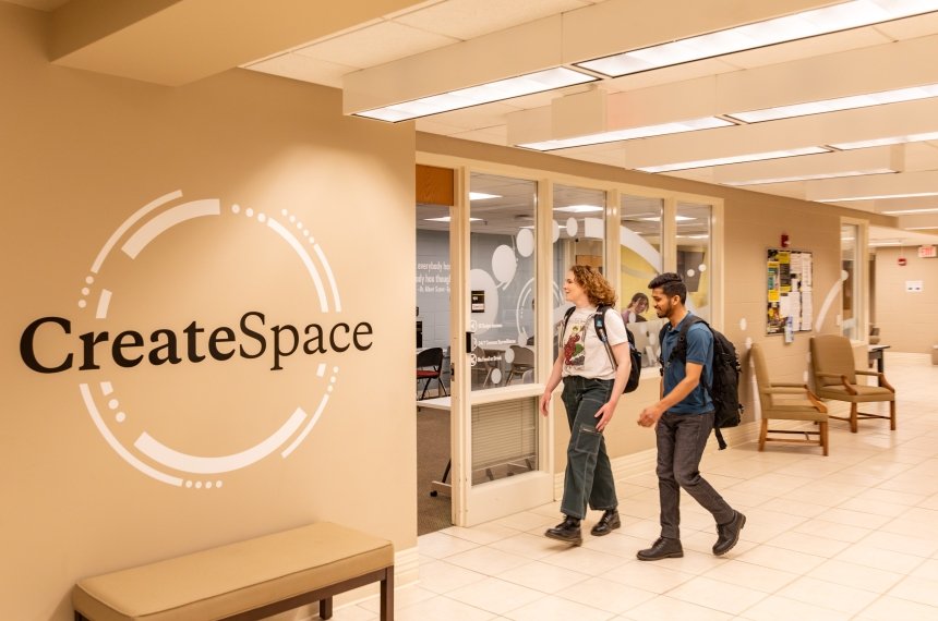 Centre's new CreateSpace is a lab where students, faculty and staff can work on projects using equipment and software that may not be available to them elsewhere.