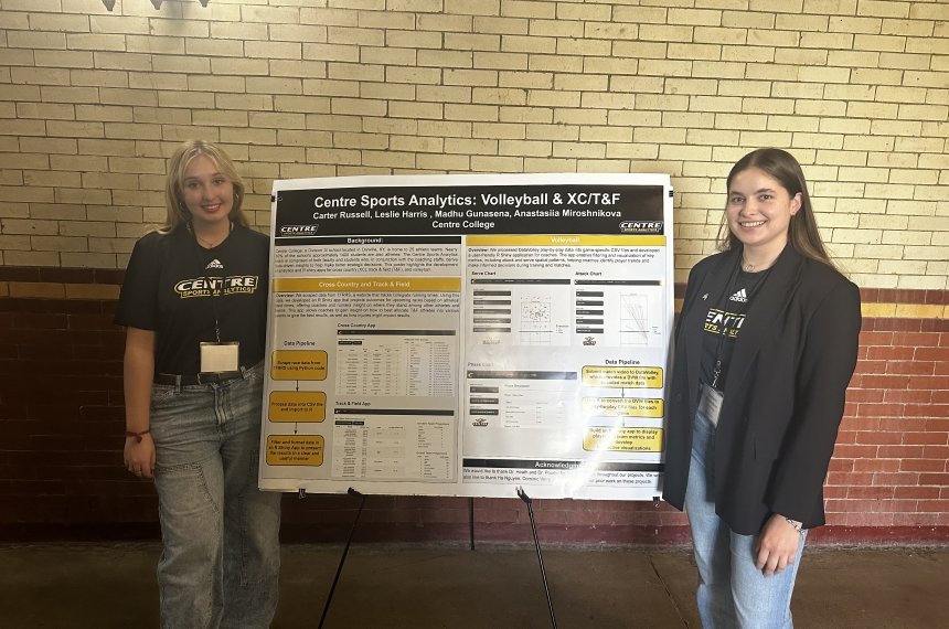 Centre sports analytics students present at conference