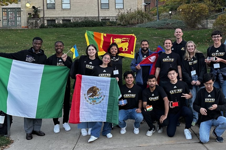 Centre sports analytics students present at conference