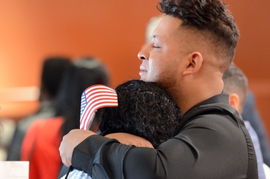 Centre hosts naturalization ceremony, welcoming 74 new U.S. citizens