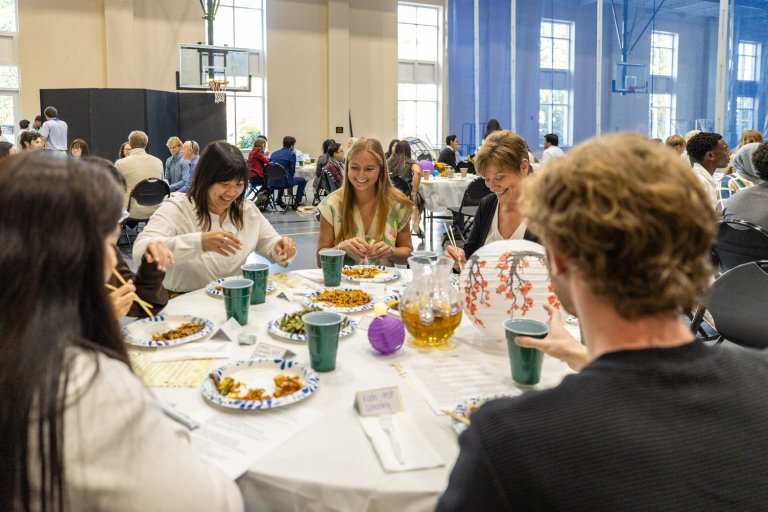 A Business Culture in China class taught by professor Mei Li Inouye held an etiquette banquet, sharing Chinese customs with local business leaders and the Centre community.