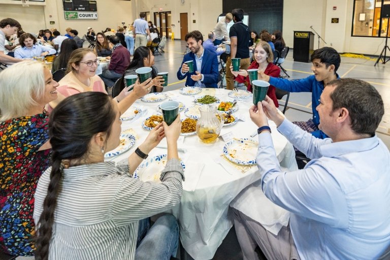 A Business Culture in China class taught by professor Mei Li Inouye held an etiquette banquet, sharing Chinese customs with local business leaders and the Centre community.