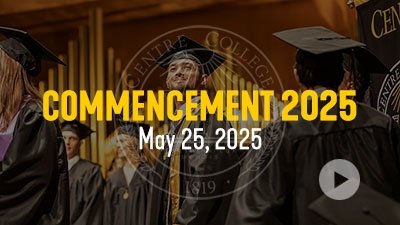 Commencement 2025 livestream with image of graduates