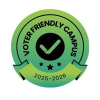 Voter friendly campus logo with 2025-2026 year