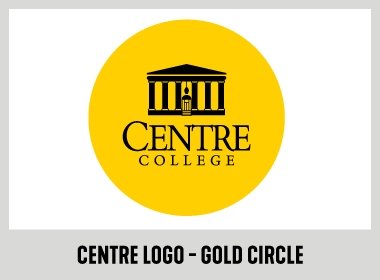 Centre college logo with text "Centre logo - gold circle"