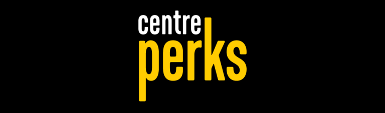 Centre Perks Header with black background